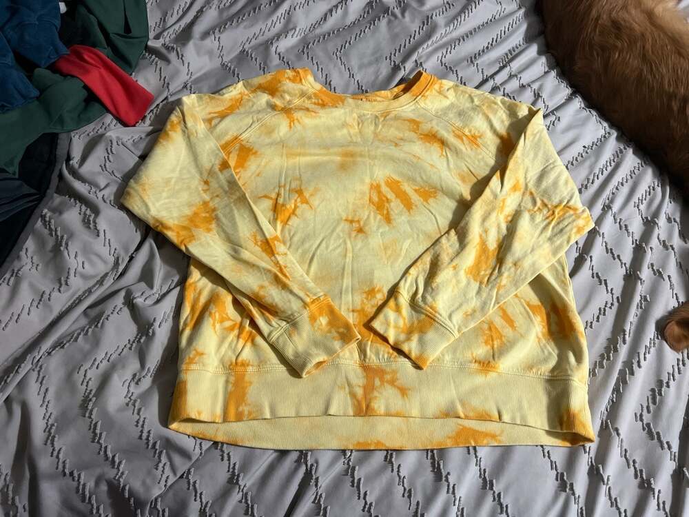 Athleta Sunrise High Low Tie Dye Pullover Sweatshirt